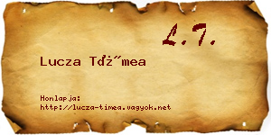 Lucza Tímea névjegykártya